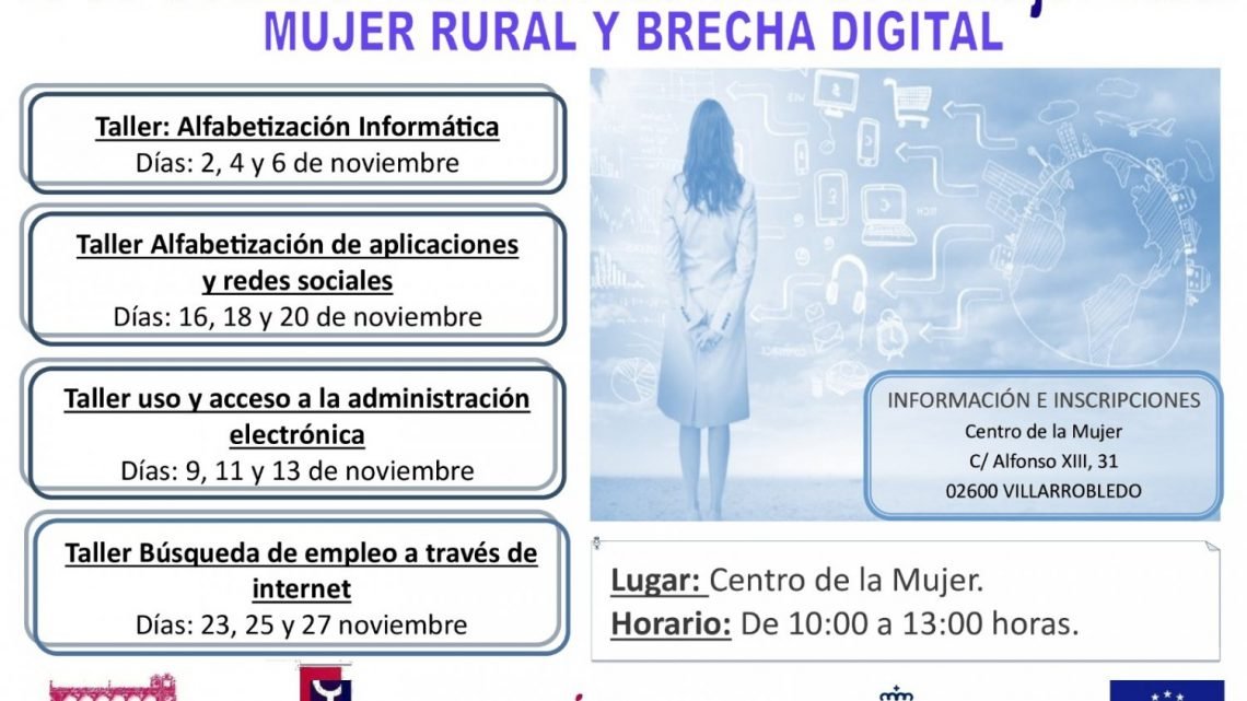 El Centro de la Mujer de Villarrobledo pone en marcha talleres dirigidos a reducir la brecha digital en el medio rural El Centro de la Mujer de Villarrobledo pone en marcha talleres dirigidos a reducir la brecha digital en el medio rural